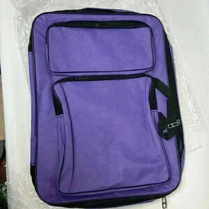 New student art, portfolio, backpack, purple